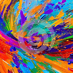 757 Abstract Acrylic Splatters: An artistic and expressive background featuring abstract acrylic splatters in bold and vibrant c