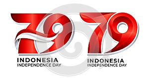 79th Indonesia Independence day, 17 august 2024 concept with indonesian flag