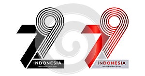 79th Indonesian Independence concept logo