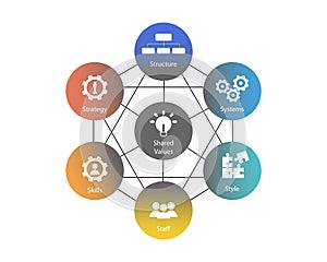 7S Model refers to a tool that analyzes a company organizational design