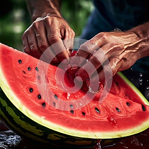 8-40-close-up-of-a-person-scooping-out-the-flesh-of-a-ripe-water