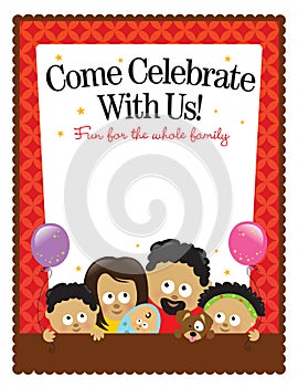 8.5x11 flyer template - African American Family