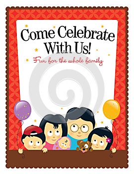 8.5x11 flyer template - Asian Family