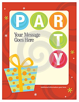 8.5x11 Party Flyer/Poster Template