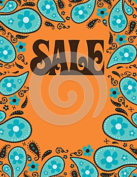 8.5x11 Seventies Style Sale Shell/Poster Template