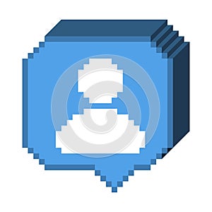 8 bit 3D subscriber icon