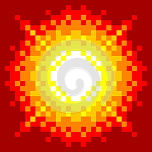 8-Bit Pixel-art Explosion