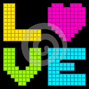 8-Bit Retro Pixel Love Heart