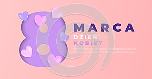 8 march, happy woman day. 8 marca dzien kobiet background