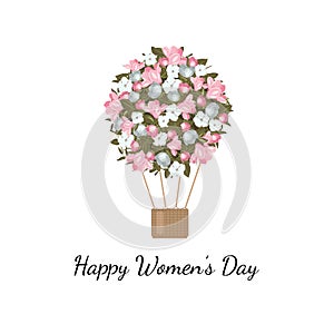 8 march. Happy Woman s Day. Vector congratulation card.