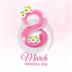 8 March, International Women`s Day. Greeting card