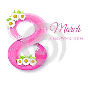 8 March, International Women`s Day. Greeting card