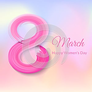 8 March, International Women`s Day. Greeting card