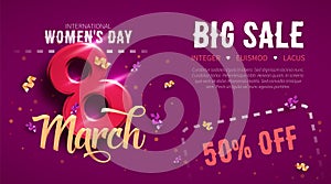 8 March. International Women`s Day. Happy Mother`s Day.