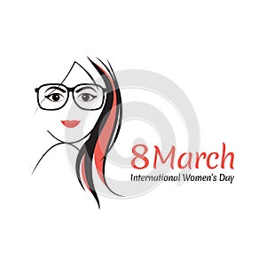 8 march international women\'s day vector illustration concept. Happy International Women\'s Day celebration.