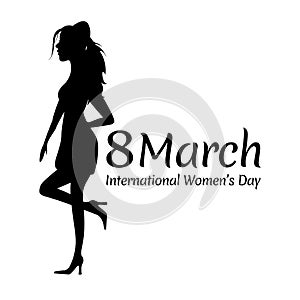 8 march international women\'s day vector illustration concept. Happy International Women\'s Day celebration.