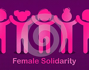 8 March women day international holiday, female solidarity concept, fight for rights tolerance and equality, feminism, girl power