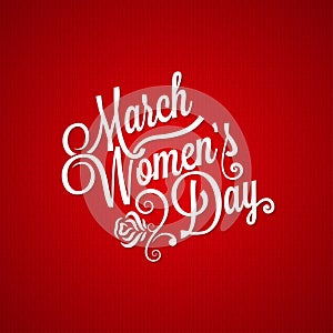 8 march women day vintage lettering background