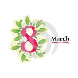 8 March Women`s Day greeting card