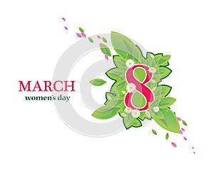 8 March Women`s Day greeting card