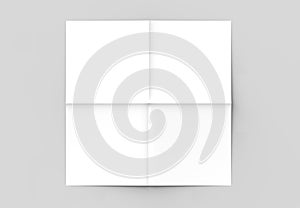 8 page leaflet - French fold square brochure mock up isolated on