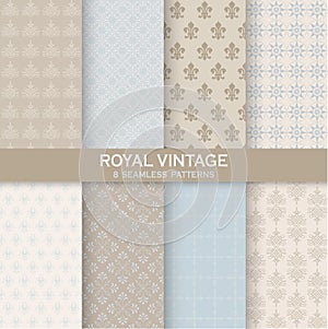 8 Seamless Patterns - Royal Vintage Set