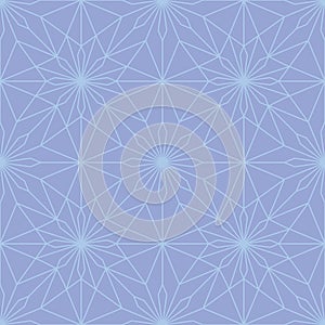 8 side star flower symmetry pastel purple seamless pattern