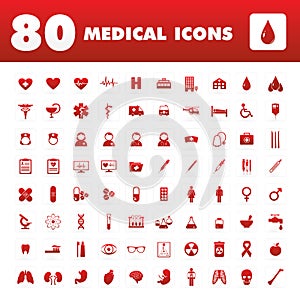 80 Medical icons