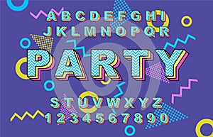 80 s retro alphabet font