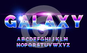 80`s retro alphabet font. Sci-fi future style.