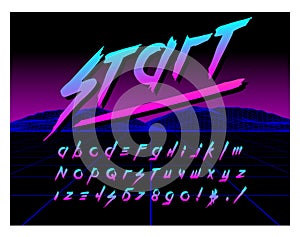 80`s Retro Futurism style Font.