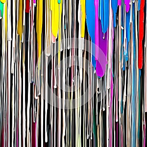 807 Abstract Paint Drips: An artistic and expressive background featuring abstract paint drips in bold and vivid colors that cre