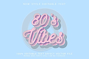 80s Vibes Editable Text Effect 3D Emboss Vintage Style