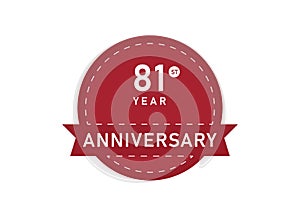 81 years anniversary Badges design