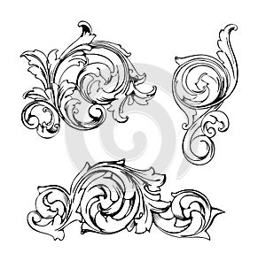 815_Vintage Baroque Victorian frame border tattoo