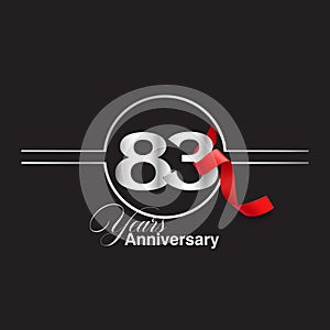 83 Year Anniversary celebration Vector Template Design Illustration