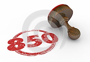 850 Top Credit Score Rating Number Stamp 3d