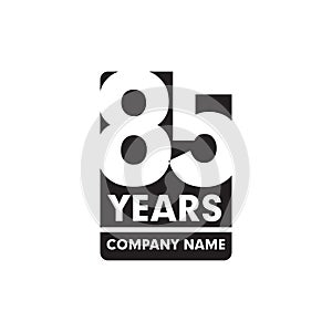 85th year anniversary emblem logo design