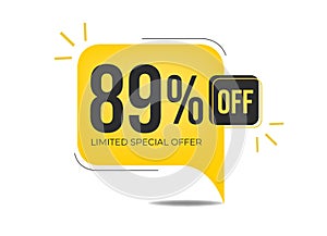 89 percent off. Yellow tag discount.