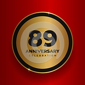 89 years anniversary celebration background.