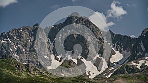 8K Rocky Summit Of Snowy Mount Logan