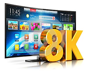 8K UltraHD curved smart TV