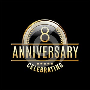 8th Anniversary emblem. Anniversary badge