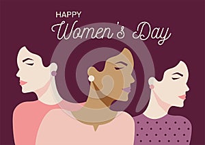 8th march International women\'s day vector illustration