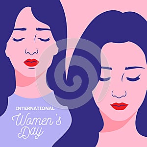 8th march International women\'s day vector illustration