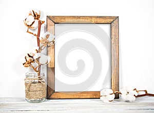 8x10 16x20 Portrait Frame, Natural Wood, Styled Wooden Frame