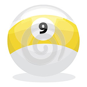 9 Ball with clipping path