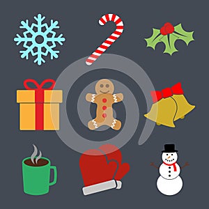 9 Colorful Winter Holiday Icons