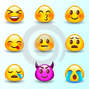 9 expressions emotions emoji.