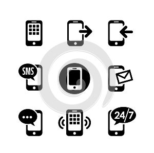 9 icon set - communication